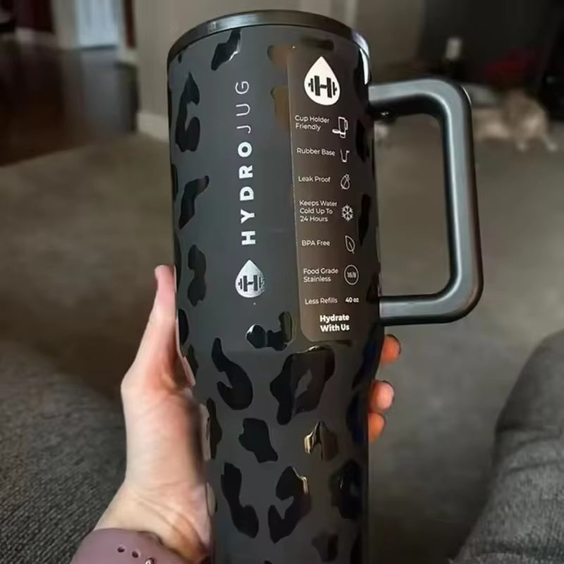 Tumbler 32OZ/40OZ Traveler Straw Lid Stainless Steel Vacuum Insulated Car Mug Double Wall Thermal Iced Travel