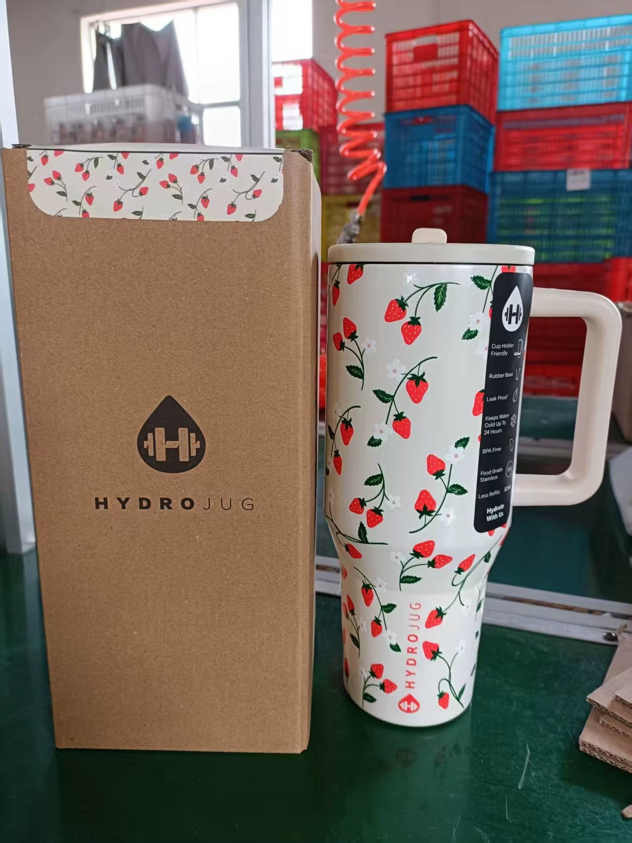 Tumbler 32OZ/40OZ Traveler Straw Lid Stainless Steel Vacuum Insulated Car Mug Double Wall Thermal Iced Travel