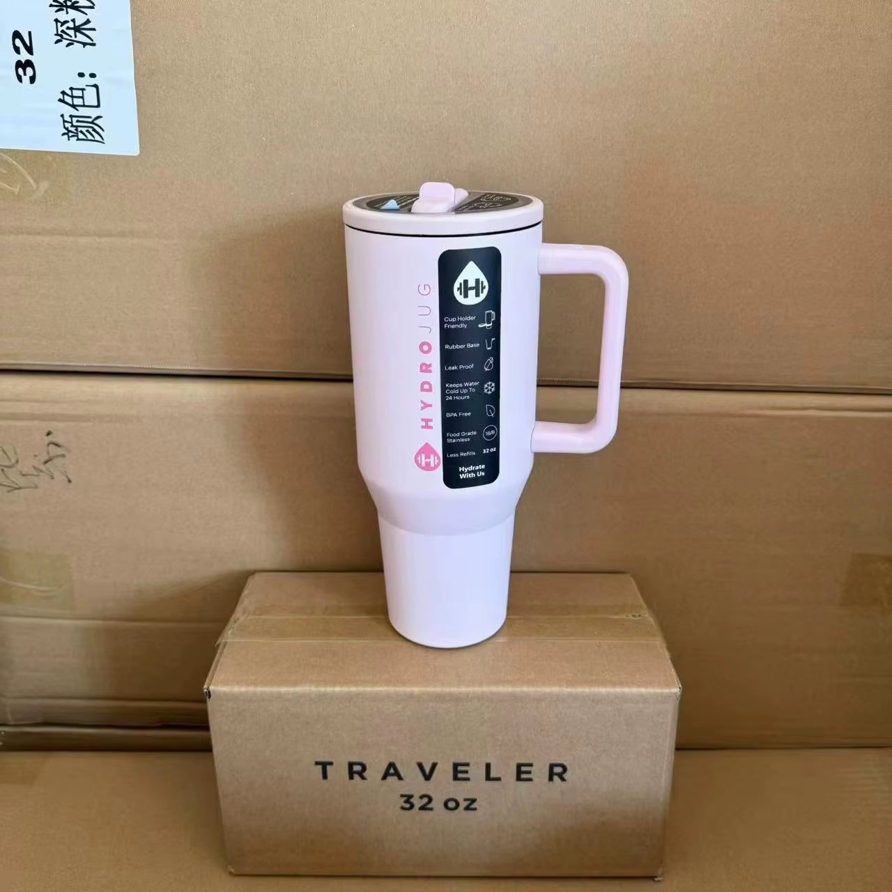 Tumbler 32OZ/40OZ Traveler Straw Lid Stainless Steel Vacuum Insulated Car Mug Double Wall Thermal Iced Travel